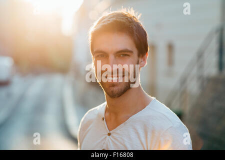 Paris, Portrait of a young man in Montmartre Stock Photo