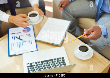 Serious talk between two partners Stock Photo