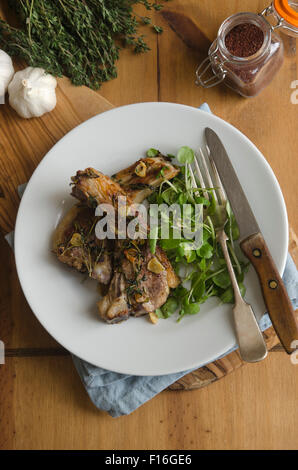 Grilled lamb chops Stock Photo