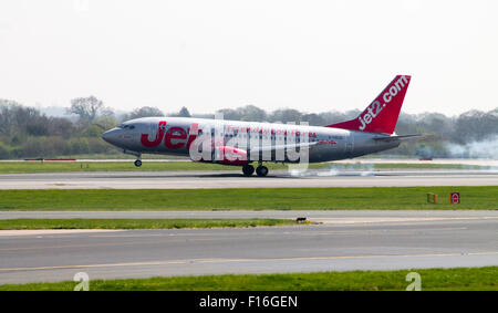 Jet2 Boeing 737 'Jet2Turkey' landing to Manchester Airport. Stock Photo