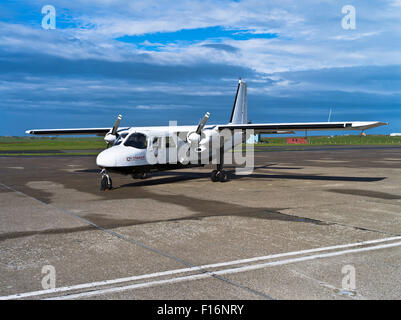 dh Loganair Islander AIRPLANE UK Bn2b-26 islander orkney scotland small plane britten norman bn2 regional airlines an aeroplane on the ground Stock Photo