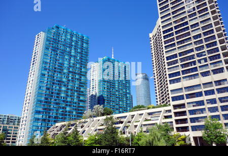 Modern luxury condominiums on the Lake Ontario in Toronto, Canada Stock Photo