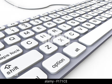 Christmas keyboard / 3D render of computer keyboard with merry christmas on keys Stock Photo