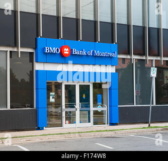 TRURO, CANADA - AUGUST 09, 2015: Bank of Montreal entrance. Stock Photo