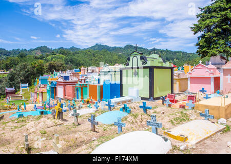 Colorful Cemetery in Chichicastenango Guatemala Stock Photo