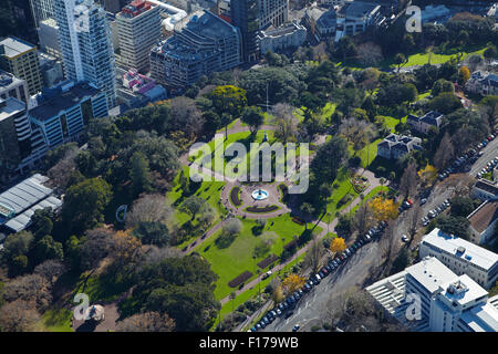 Albert Park, Auckland, North Island, New Zealand - aerial Stock Photo