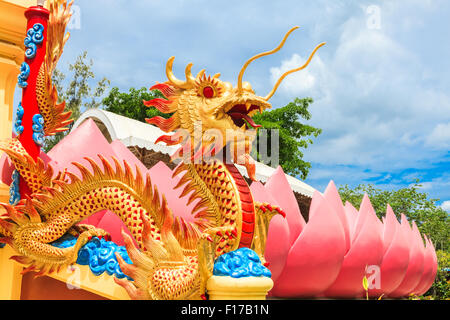 Naga infront of the temple at Wat Muang, Ang Thong province, Thailand Stock Photo