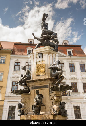 The Herkules fountain in Augsburg, built 1600. Stock Photo