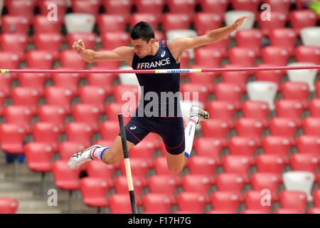 Birds Nest Stadium, Beijing, China. 29th Aug, 2015. The 15th IAAF World athletics championships. Bastien Auzeil (FRA) pictured during the pole vault decathlon Credit:  Action Plus Sports/Alamy Live News Stock Photo