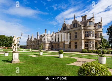 Kirby Hall, a now ruined 16thC Elizabethan country house near Gretton, Northamptonshire, England, UK Stock Photo