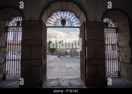 Avila, SPAIN - 10 august 2015: Inside view of the Convent of Santa Teresa, a Carmelite Baroque style, Raised on the native house Stock Photo