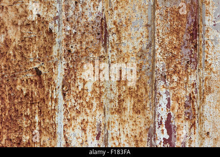 Rusty metal surface with rich and various texture Stock Photo