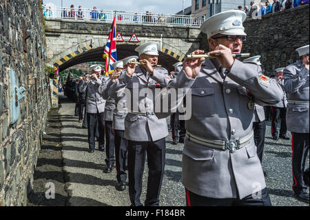 The flute band on parade Stock Photo