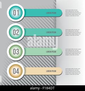 Abstract illustrated Infographic for Print or Web Stock Vector