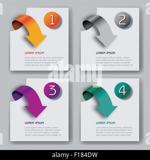 Abstract illustrated Infographic for Print or Web Stock Vector