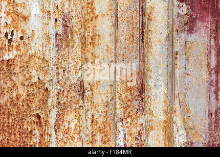 Rusty metal surface with rich and various texture Stock Photo