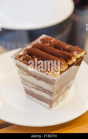 Banoffee pie in glass cup , sweet dessert Stock Photo