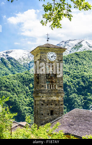 Views from the route through the mountains on opposite side of Lake Maggiore to Locarno, via Indemini and Alpe de Neggia. Stock Photo