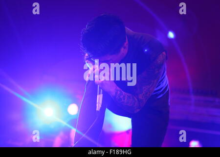 Leeds, Yorkshire UK. 29th August, 2015. Modern Life Is War perform live on The Lock Up Stage at Leeds Festival 2015 Credit:  Simon Newbury/Alamy Live News Stock Photo