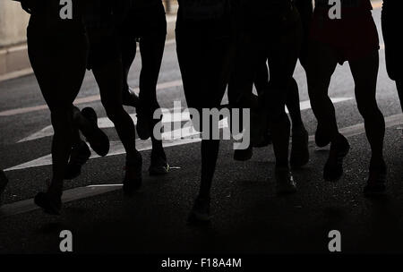 Beijing, China. 30th Aug, 2015. Athletes compete during the women's marathon final at the 2015 IAAF World Championships in Beijing, capital of China, Aug. 30, 2015. © Cao Can/Xinhua/Alamy Live News Stock Photo