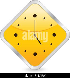 Yellow square icon isolated on a white background. Vector illustration. Stock Vector