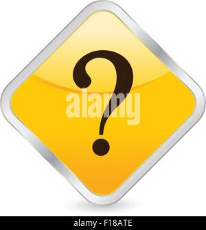 Yellow square icon isolated on a white background. Vector illustration. Stock Vector