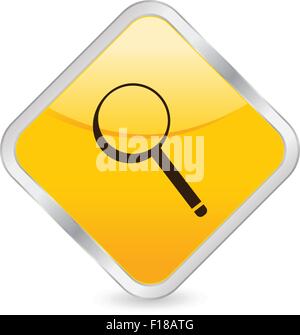 Yellow square icon isolated on a white background. Vector illustration. Stock Vector