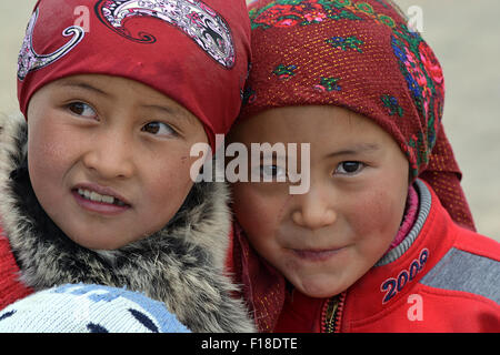 Tajikistan village children Stock Photo