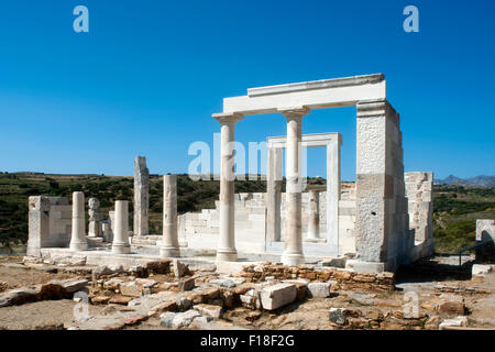 Griechenland, Kykladen, Naxos, Ano Sangri, Demeter-Tempel aus dem 6. Jh. v. Chr, gilt als ältester Tempel Griechenlands im ionis Stock Photo