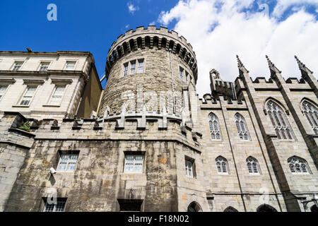 The Norman Record Tower, now housing the Garda Museum and Archives at Dublin castle, Dublin, Ireland Stock Photo