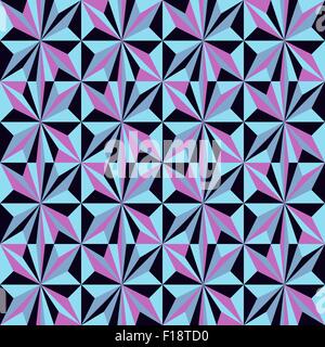 Abstract 3d geometrical polygonal background composed of triangles. Seamless vector illustration. Mosaic. Stock Vector