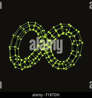 Infinity symbol. Abstract 3d design element, emblem, icon. Vector illustration. Can be used as design element, emblem and icon. Stock Vector
