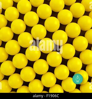 Abstract technology background with balls. Spheric pattern. 3d vector illustration. Stock Vector