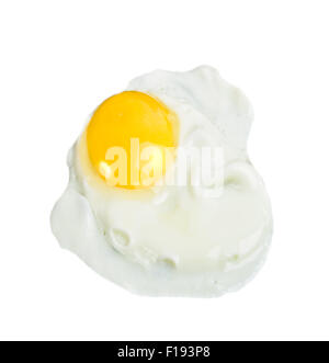 Fried Eggs isolated on white Stock Photo