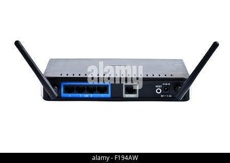 Internet router modem wireless wifi isolated Stock Photo