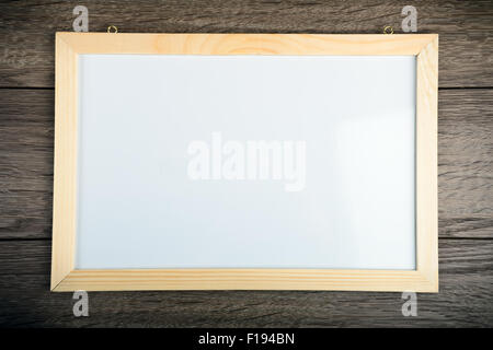 billboard on the wooden table Stock Photo