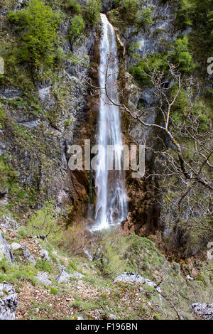 Waterfall at Nevidio canyon in Montenegro Stock Photo