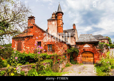 Collonges-la-Rouge - considering one of the most beautiful villages in France Stock Photo