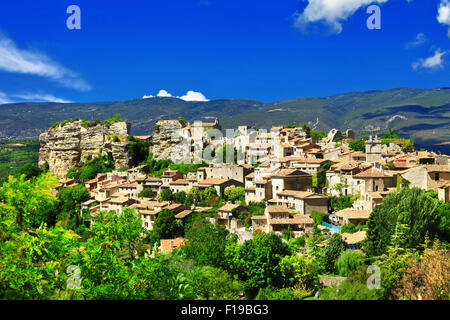 medieval beautifu villages of France - Saignon in Provence Stock Photo