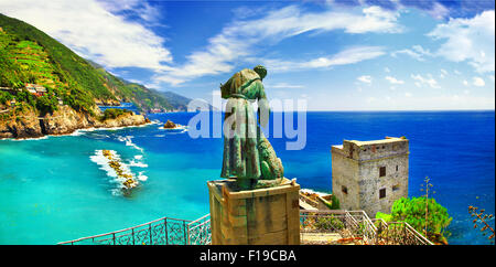 beautiful Monterosso al Mare - famous 'Cinque terre' in Liguria. Italy Stock Photo