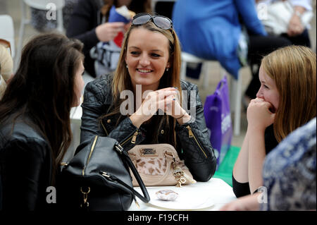 Bolton, UK. 30th Aug, 2015. The 10th annual Bolton Food and Drink Festival, Victoria Square, Bolton, Lancashire. Visitors enjoy the good weather. Credit:  Paul Heyes/Alamy Live News Stock Photo