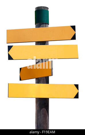 wooden pointer isolated on white background Stock Photo