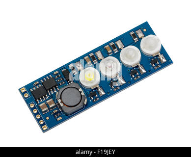 LED indicator panel isolated on white background Stock Photo