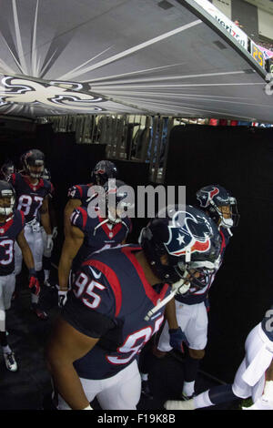 New Orleans, Lousiana, USA. 30th Aug, 2015. Houston Texans defensive tackle Christian Covington (95) during the game between the New Orleans Saints and the Houston Texans at the Mercedes-Benz Superdome in New Orleans, LA. Credit:  Cal Sport Media/Alamy Live News Stock Photo
