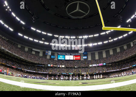 New Orleans, Lousiana, USA. 30th Aug, 2015. Superdome during the game between the New Orleans Saints and the Houston Texans at the Mercedes-Benz Superdome in New Orleans, LA. Credit:  Cal Sport Media/Alamy Live News Stock Photo
