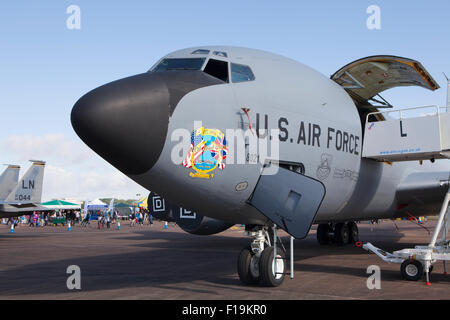 USAF Boeing KC-135 Stratotanker at RIAT Royal International Air Tattoo RAF Fairford July 2015 Stock Photo
