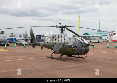 British Army Air Corps Gazelle ZB689 Helicopter at RIAT Royal International Air Tattoo RAF Fairford July 2015 Stock Photo