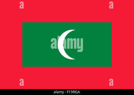 National flag of the Maldives Stock Photo