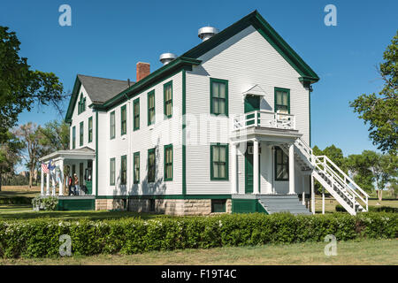 Nebraska, Crawford, Fort Robinson State Park, Post Headquarters built 1905, now The History Center Stock Photo