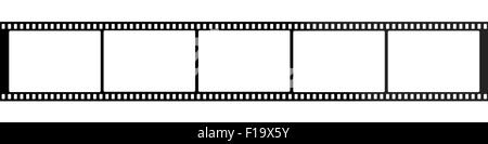 Film strip roll for photo or video isolated on white background. Stock Photo
